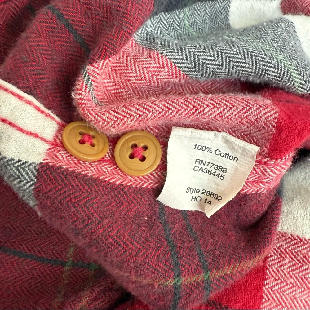 J. Crew Flannel Plaid Button Up 2 Pocket Shirt